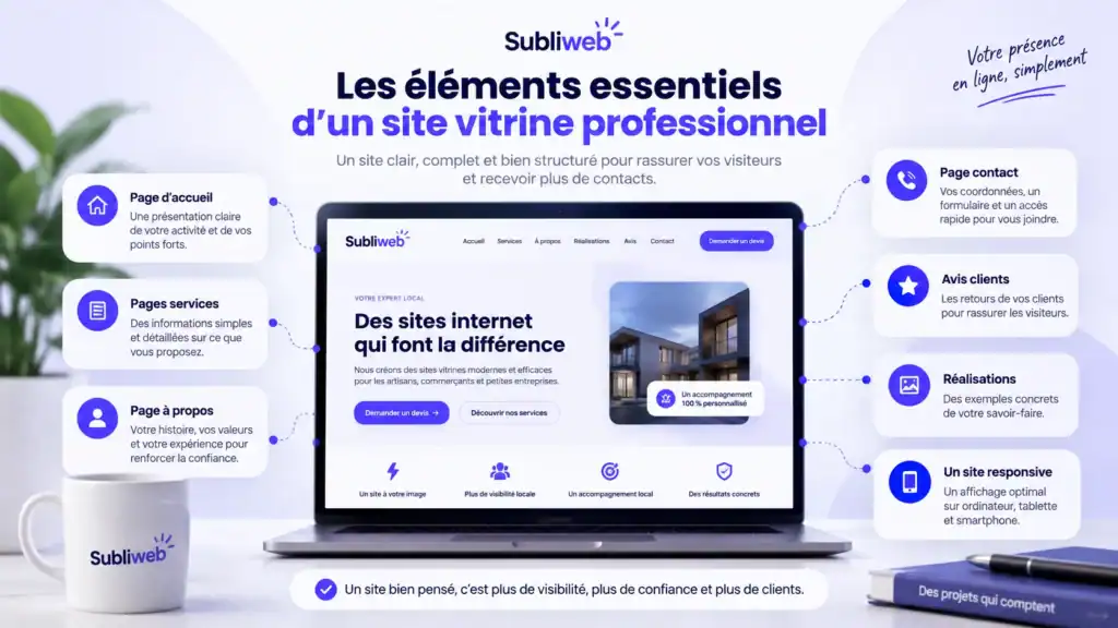 éléments essentiels d’un site vitrine professionnel pour entreprise