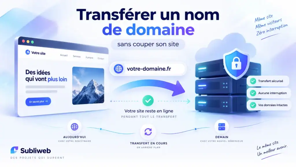 Transférer un nom de domaine : comment faire sans couper son site ?