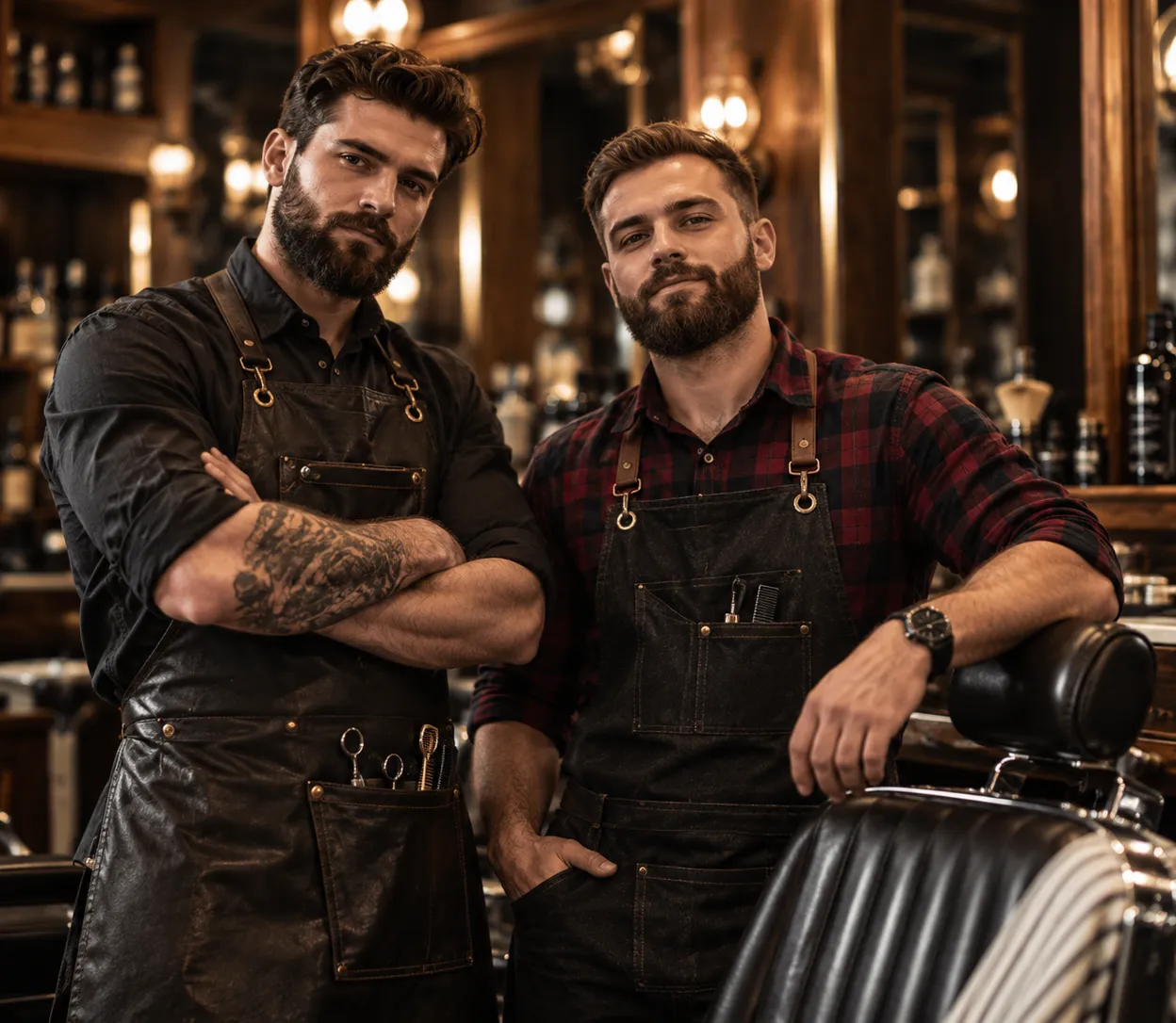 Les fondateurs du salon MAXBARBER